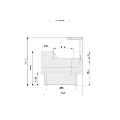 Vitrna frigorifica Oris Lift 0.9 - Frigosztufi